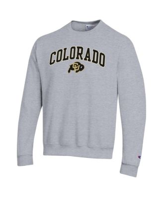 Men's&nbsp;Heather Gray Colorado Buffaloes Arch Over Logo Pullover Sweatshirt