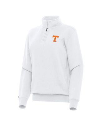 Antigua - Women's White Tennessee Volunteers Victory Quarter-Zip Sweatshirt