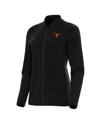 Antigua - Women's Black Texas Longhorns Continual Full-Zip Jacket