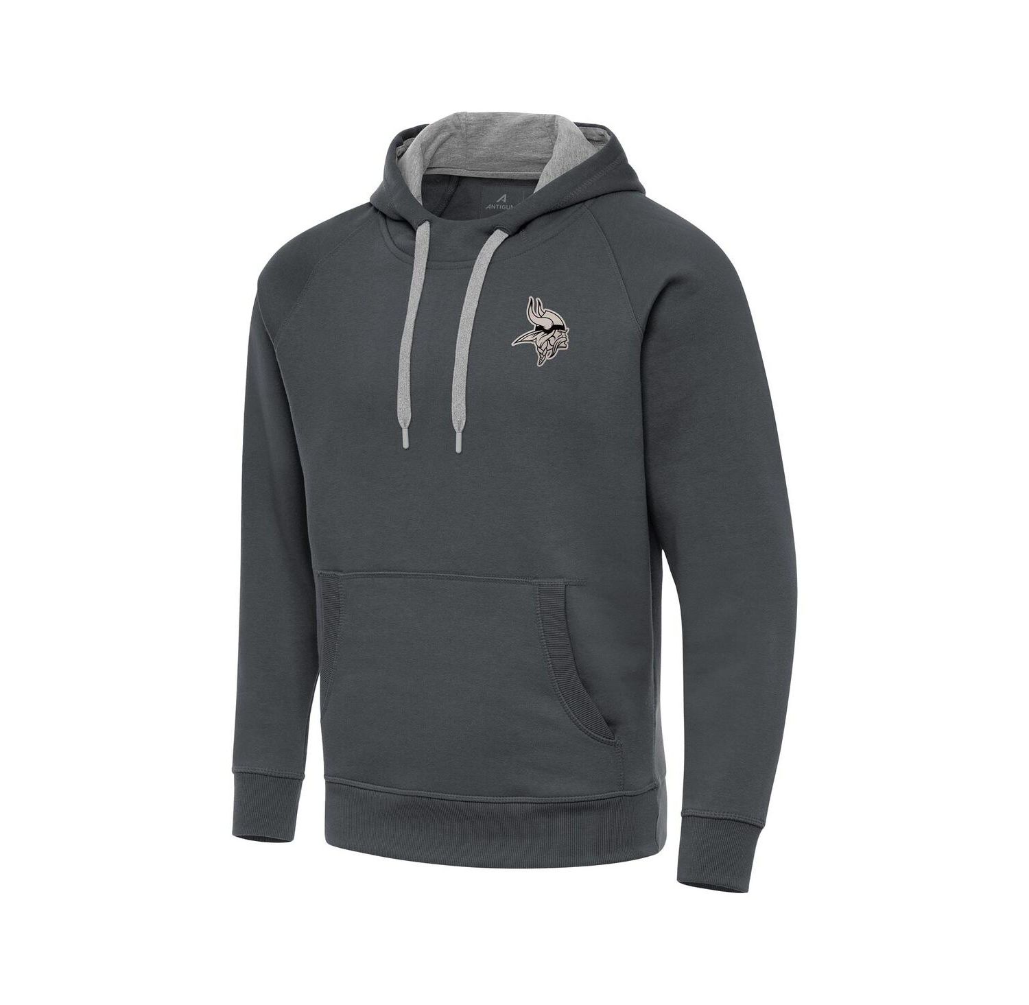 Men's Charcoal Minnesota Vikings Brushed Carbon Victory Pullover Hoodie