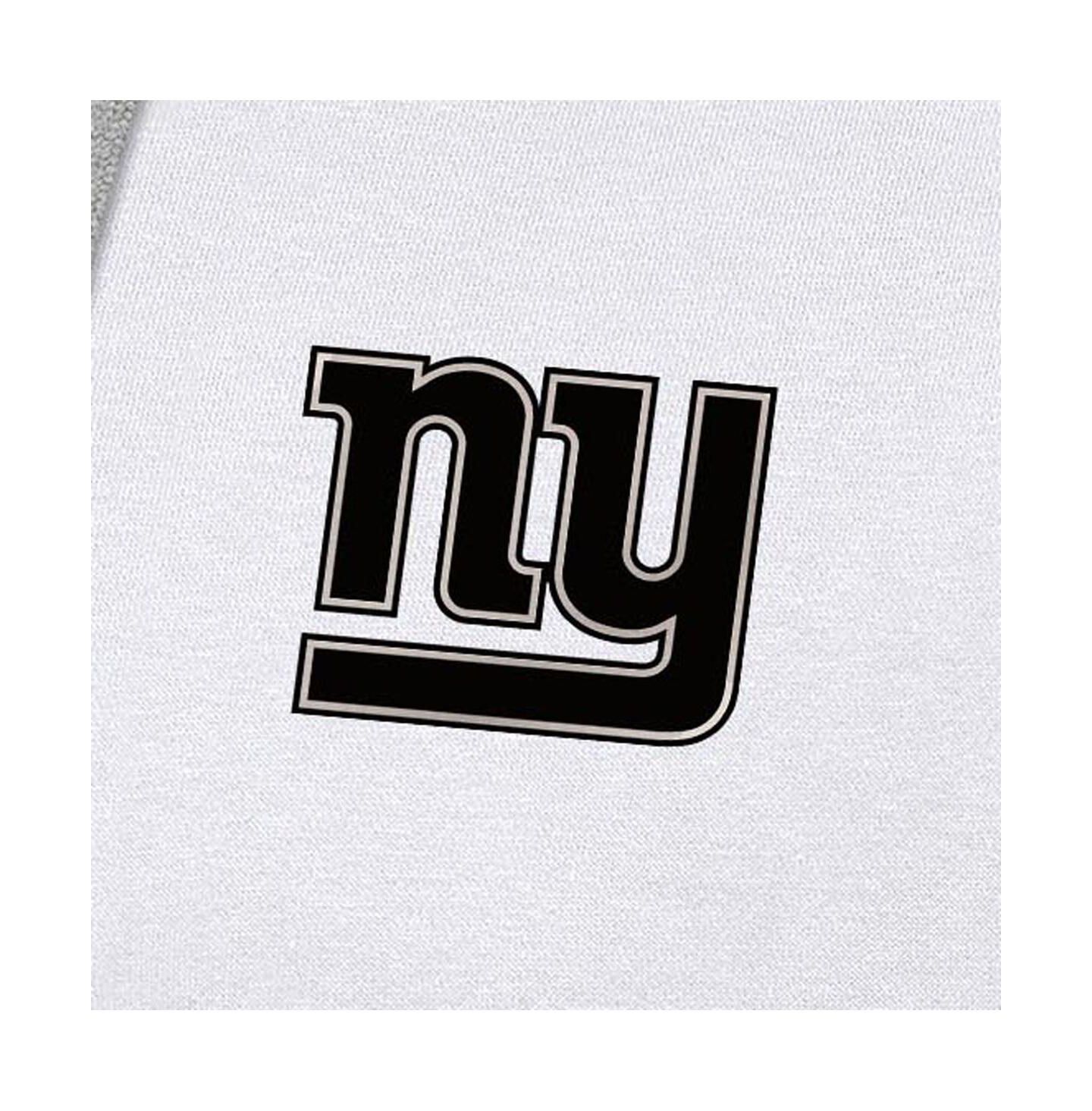 Мужское худи Antigua White New York Giants Brushed Carbon Victory Pullover — фото 4