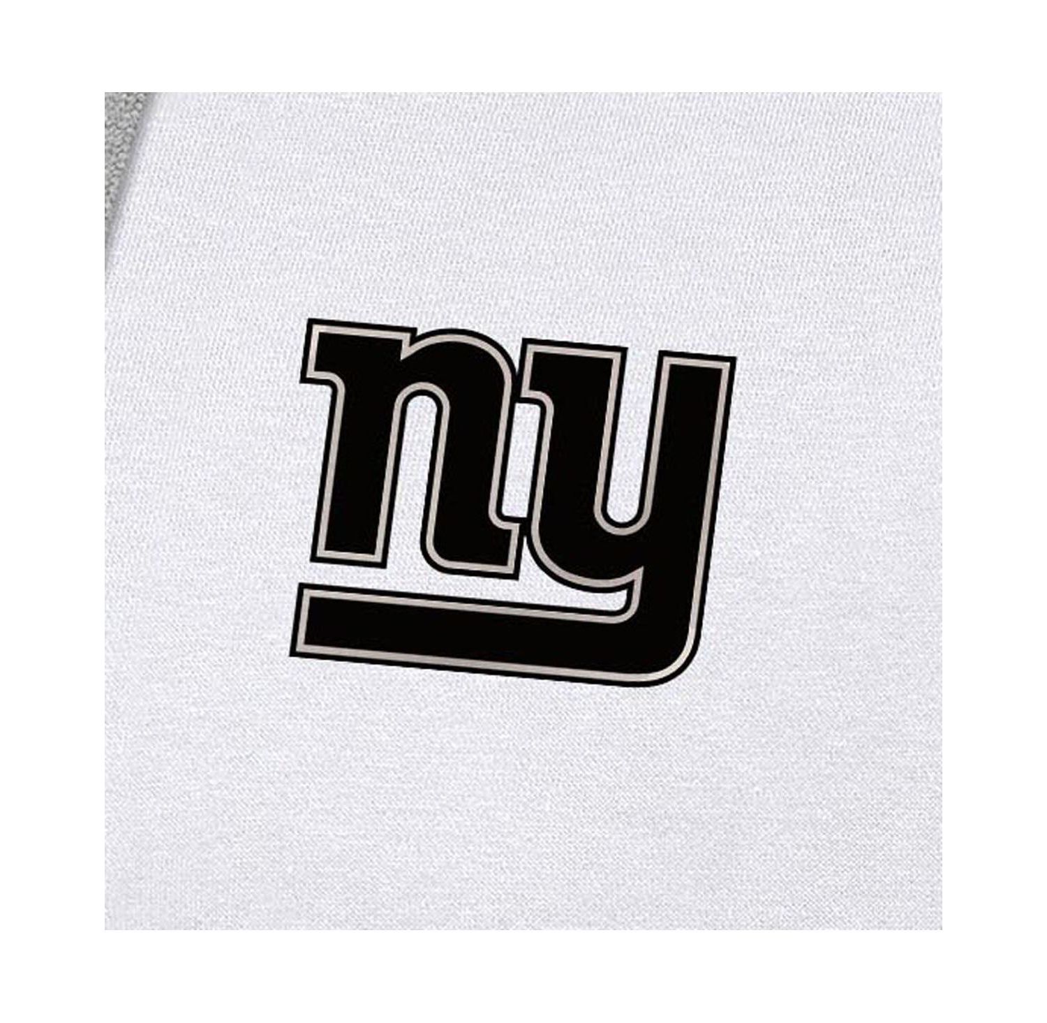 Men's White New York Giants Brushed Carbon Victory Pullover Hoodie