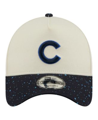Men's Cream Chicago Cubs Speckle A-Frame 9FORTY Adjustable Hat