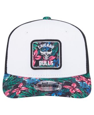 Men's White Chicago Bulls Floral 9SEVENTY Adjustable Hat