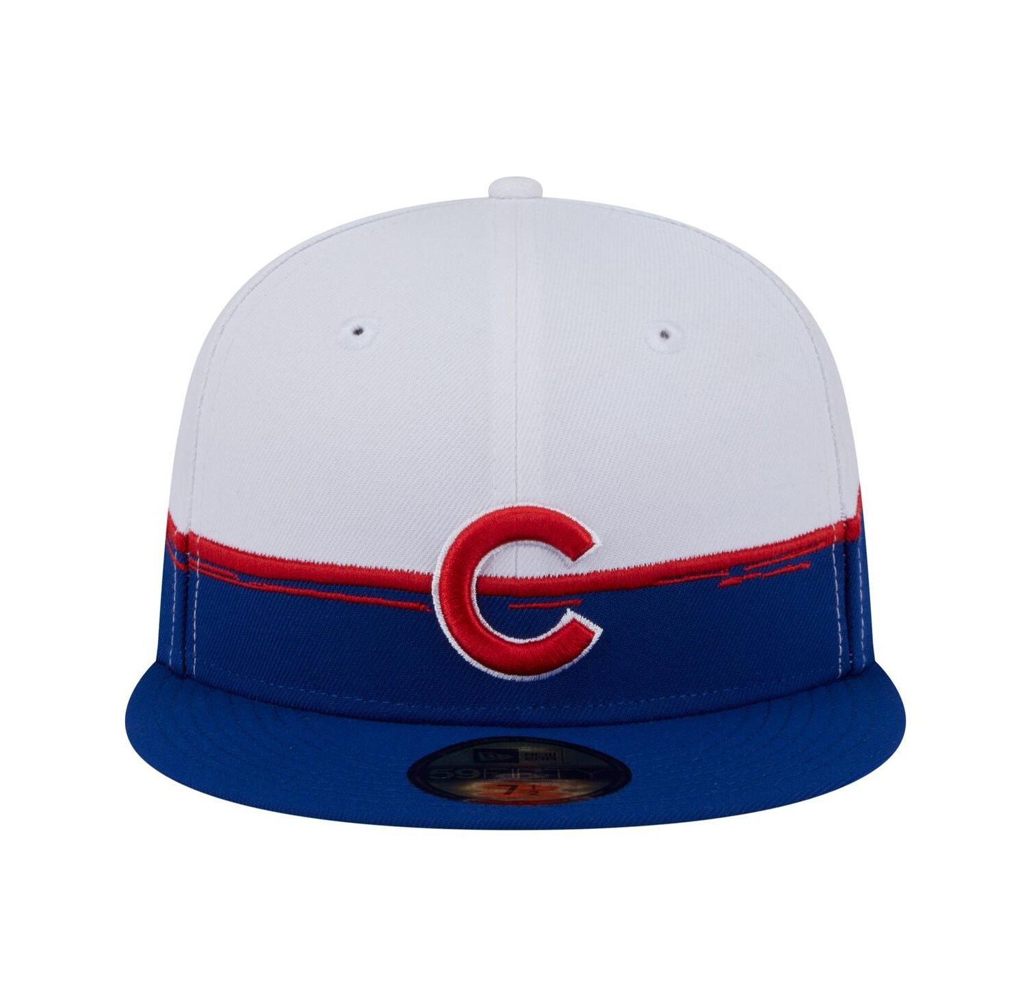 Men's Royal/White Chicago Cubs Paint Stroke 59FIFTY Fitted Hat