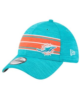 New Era - Men's Aqua Miami Dolphins Stripes 39THIRTY Flex Hat