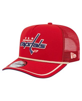 Men's Red Washington Capitals Vintage Team Rope A-Frame 9FIFTY Snapback Hat