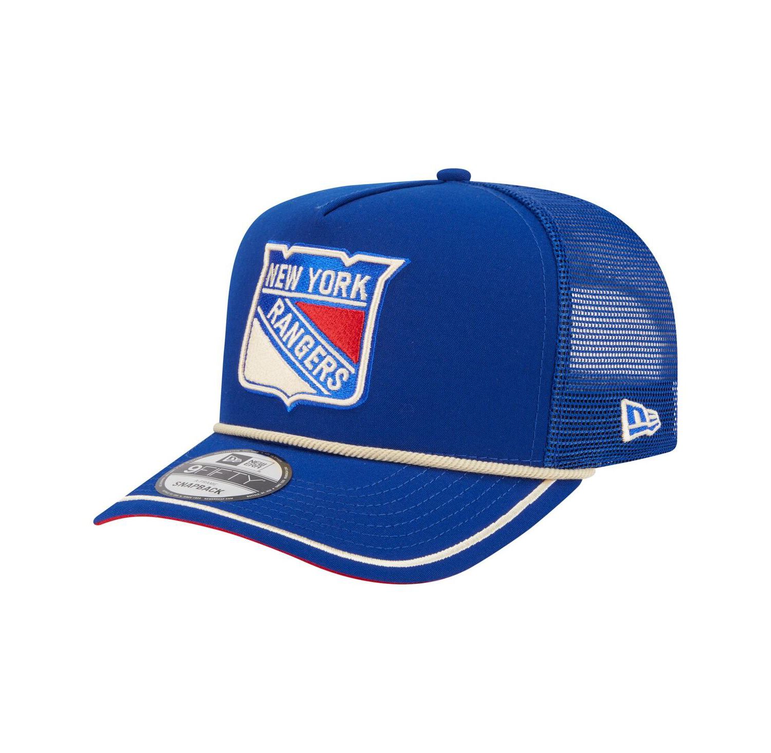 Men's Blue New York Rangers Vintage Team Rope A-Frame 9FIFTY Snapback Hat