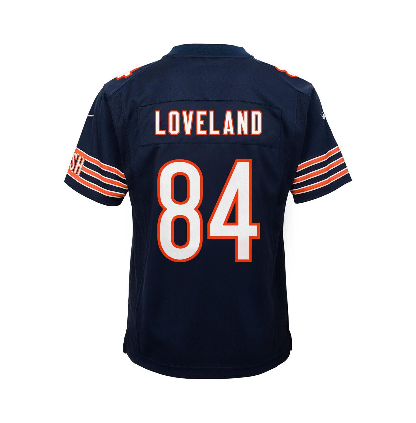 Детское джерси Nike Big Boys and Girls Colston Loveland Navy Chicago Bears Team Game Jersey — фото 3