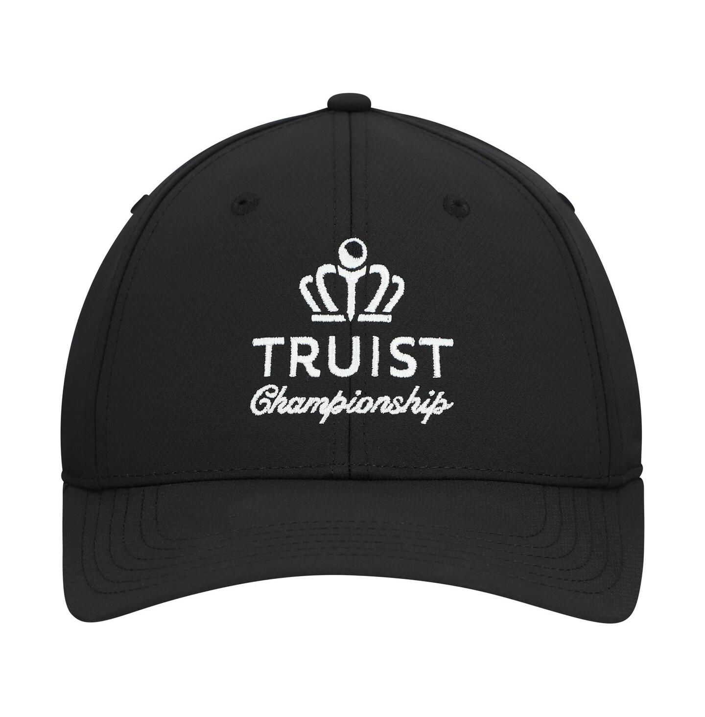 Мужская кепка Ahead Black Truist Championship Stratus Tech Adjustable Hat — фото 2