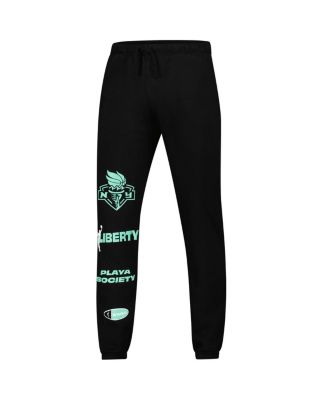 Men's and Women's Black New York Liberty Fleece Sweatpants