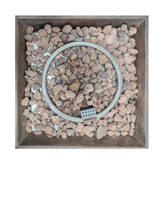 32 in. Square Fire Pit - Brown