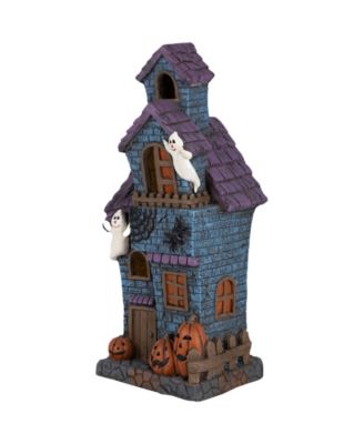 22.75" LED Lighted Haunted House with Ghosts Halloween Decoration