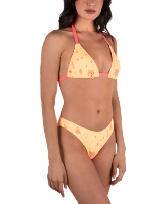 Hurley - Juniors' Floral Field Jacquard Cheeky Bikini Bottoms