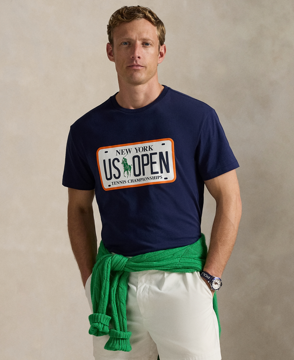 Polo Ralph Lauren Unisex Us Open Classic-fit Jersey T-shirt In Blue