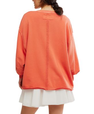 Women's Drop-Shoulder V-Neck Graphic Top 