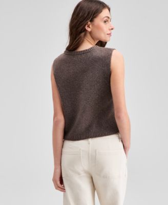 Women's Button-Front Cable-Knit Sweater Vest, Macy's Exclusive