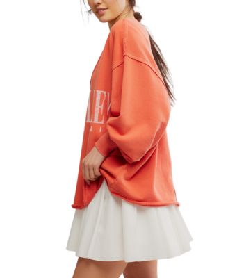 Women's Drop-Shoulder V-Neck Graphic Top 