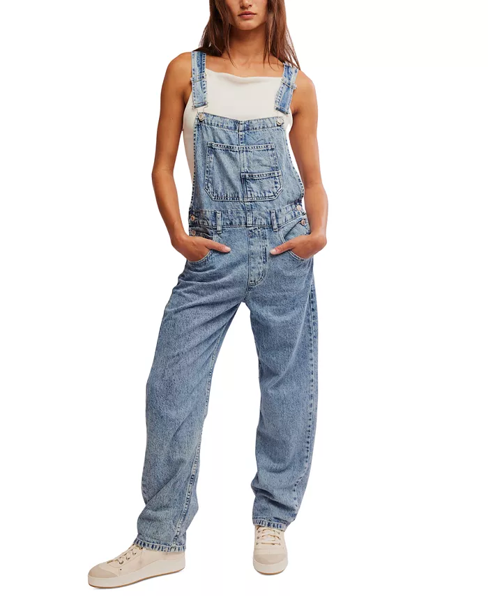 We The Free Ziggy Cotton Denim Overalls - thumbnail 3