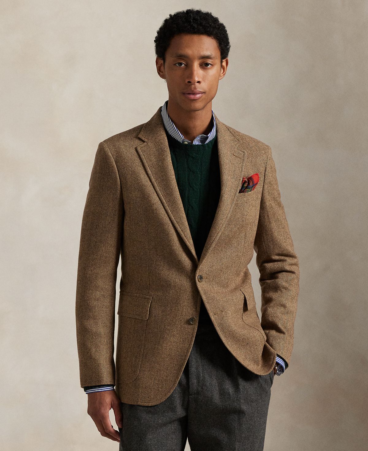 Мужское поло, современный спортивный блейзер в елочку