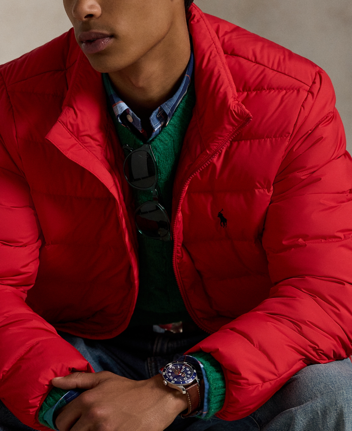 Polo Ralph Lauren Men's The Colden Packable Matte Jacket In Red