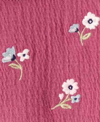 Baby Girls Embroidered Floral Bodysuit Dress