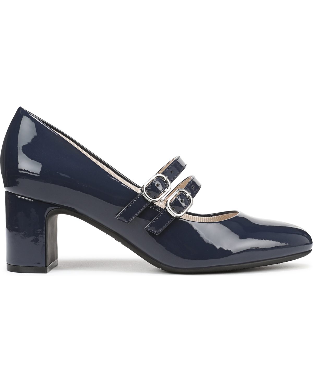 Lifestride Women's True Almond Toe Block Heel Mary Jane Pumps