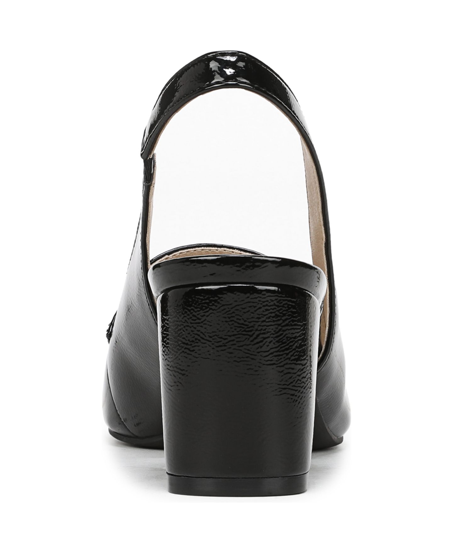 Женские туфли LifeStride Angel Pointed Toe Block Heel Slingback Pumps, цвет: Чёрный искусственная лаковая кожа — фото 3