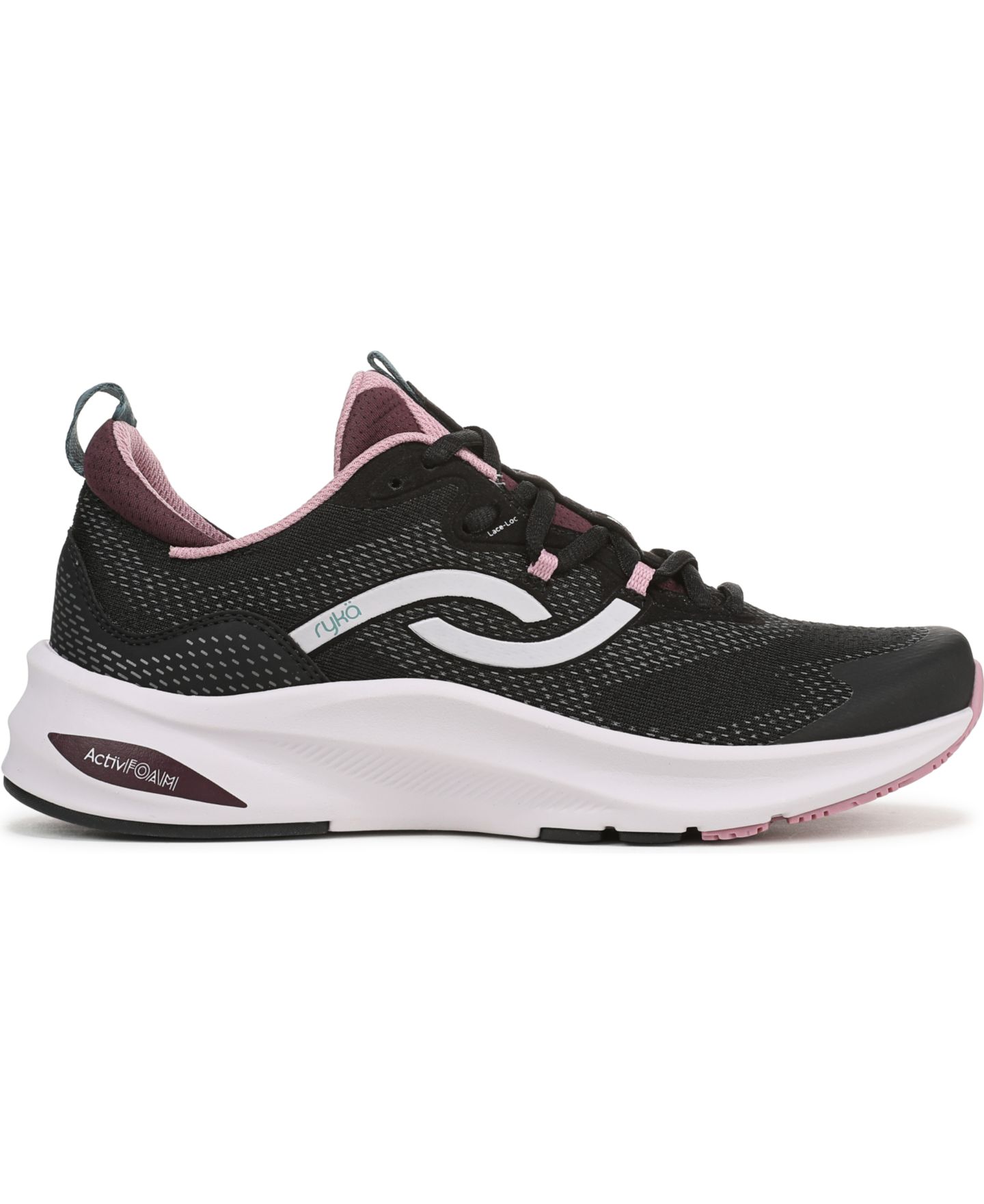 Женские кроссовки Ryka Never Quit 2 Lace Up Training, цвет: Чёрный сетчатый — фото 2