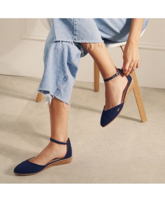 Women's Montroig Canvas Espadrille Flats Ankle Strap