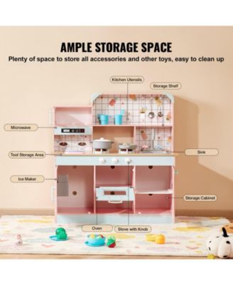 24 Piece Kids Kitchen Playset Pretend Cooking Toy with Pots Pans and Utensils