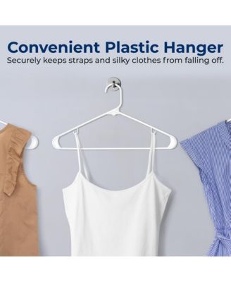 200 Pcs. of Standard Plastic Hangers for Clothes - Durable Tubular Hanger Slim Design Hanger Set