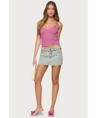 Women's Frankey Sparkly Textured Knit Tank Top