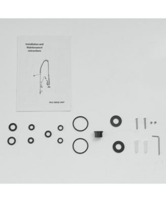 Commercial Restaurant Pull Down 2-Handle Wall Mount Pre-Rinse Spray Utility Kitchen Faucet in Polished Chrome