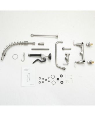 Commercial Restaurant Pull Down 2-Handle Wall Mount Pre-Rinse Spray Utility Kitchen Faucet in Polished Chrome