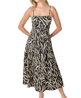 Women's Animal Print Midi Dress