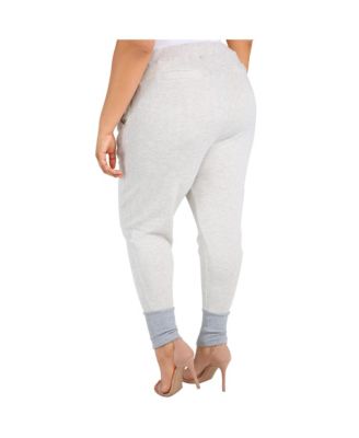 Plus Size French Terry Drop Crotch Jogger Pants