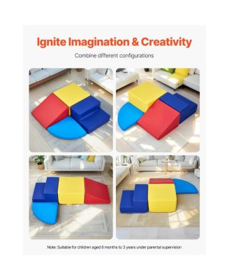 Toddler 4 Piece Foam Climbing Blocks Set Preschoolers Indoor Play