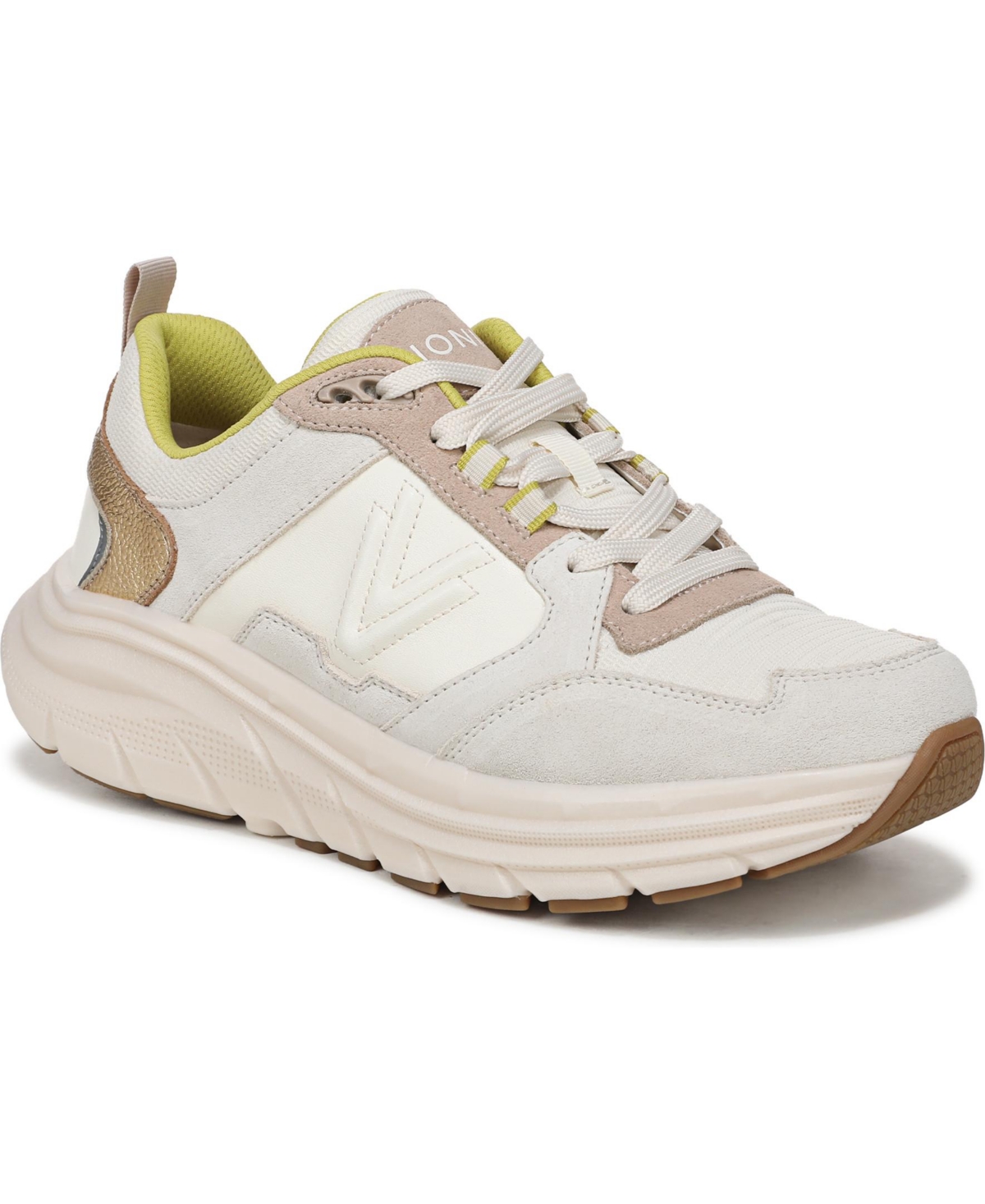 Womens Walk Max Skyline Walking Shoes - Ivory metallic leather
