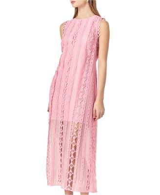 Women's Lace Tiered Midi Dress