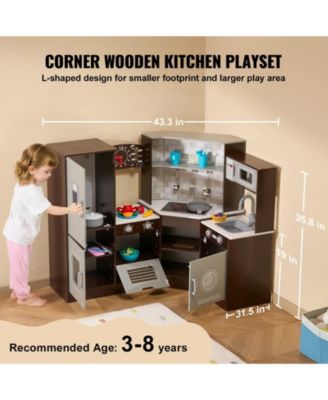 Kids Kitchen Playset with 24 Piece Pretend Cooking Accessories for Imaginative Play