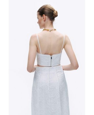 Women's Embroidery Detail Midi Skirt