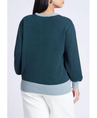 Women's Contrast Rib Sweater