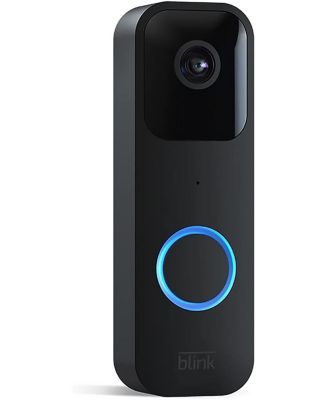 Smart Wi-Fi Video Doorbell Wired/Battery with 2 Way Audio with Alexa - Black