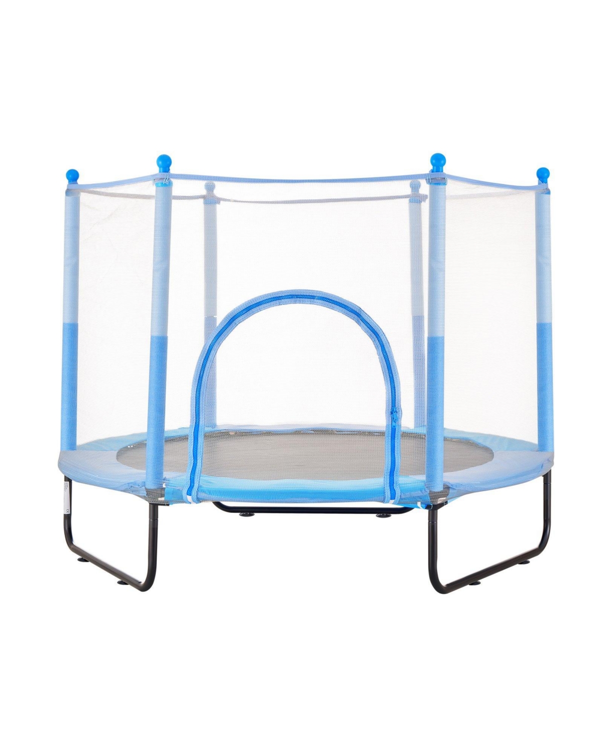 Slickblue Kids Mini Trampoline with Net Indoor Outdoor Toddler Bounce Playset