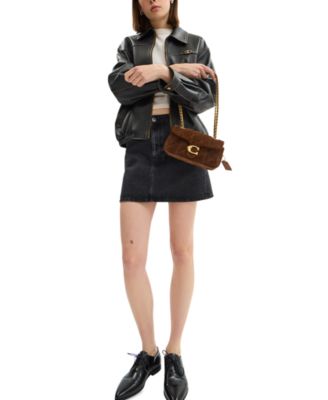 Quilted Tabby Small Suede Shoulder Bag 20