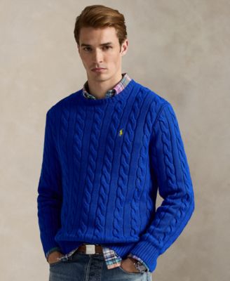 Men's Cable-Knit Cotton Sweater