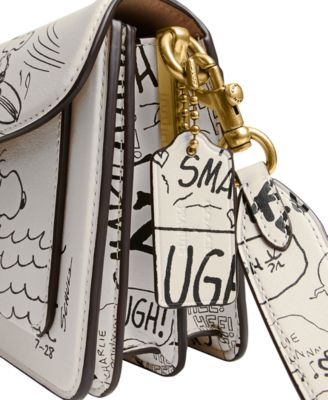 x Peanuts Tabby 26 Shoulder Bag with Newspaper Print