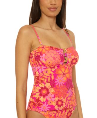 Women's Copacabana Printed Bandeau Tankini Top