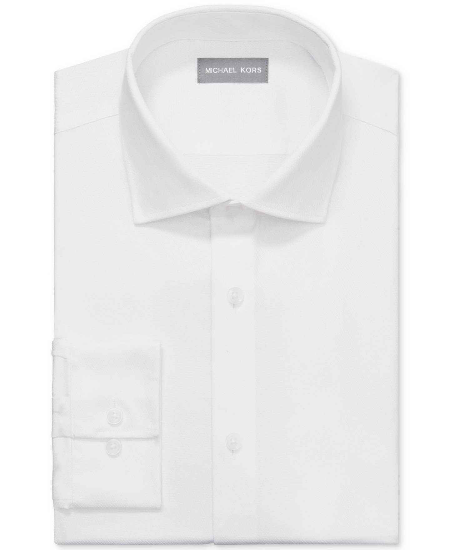 Мужская рубашка Michael Kors Comfort Stretch Dress Shirt, Regular & Slim Fit, цвет: Белый — фото 4